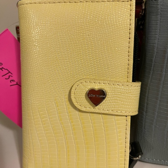 Betsey Johnson Accessories - Betsy Johnson YELLOW Card Case with Key Ring